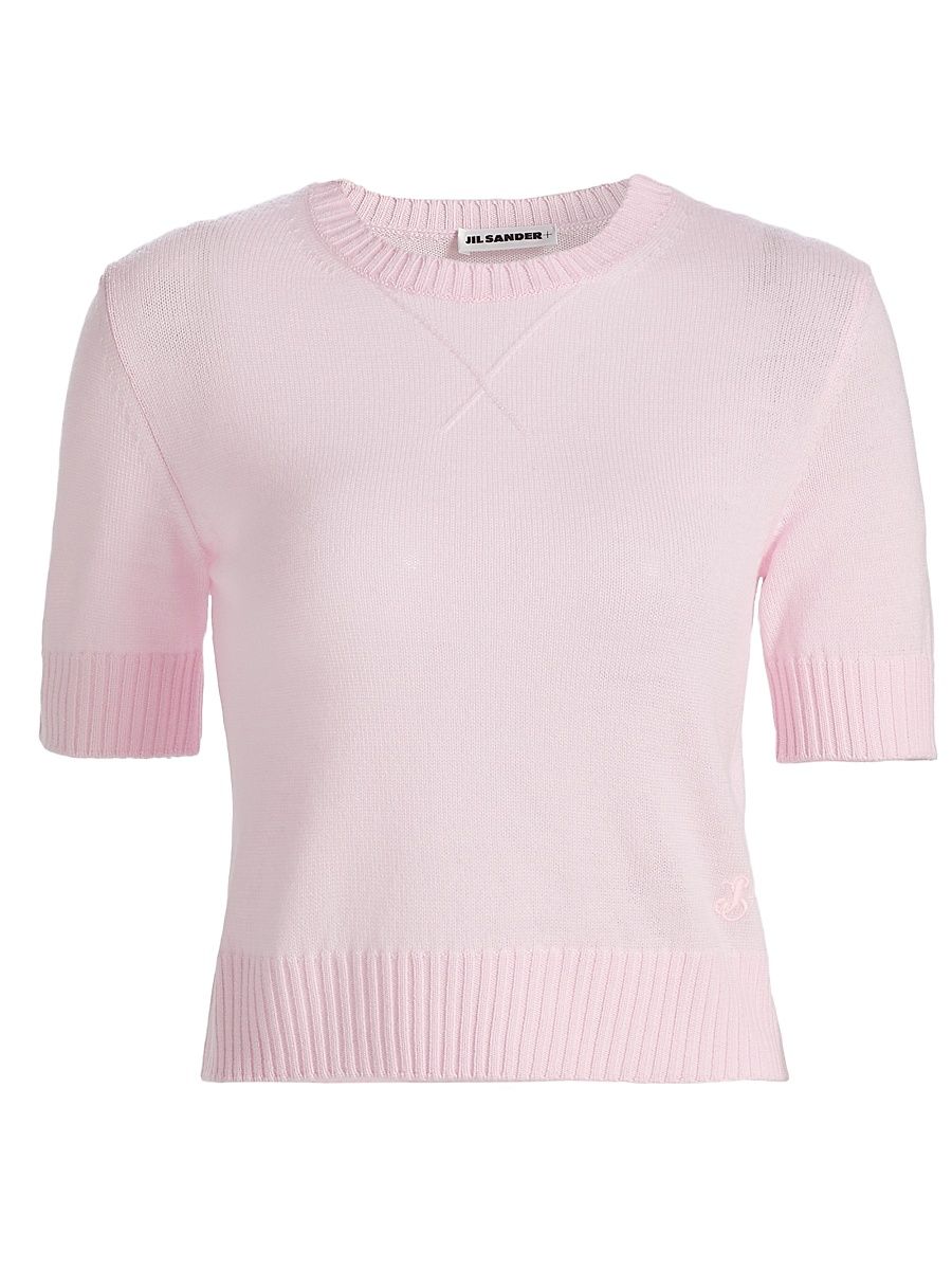 Women's Wool Crop Sweater - Cotton Candy - Size 10