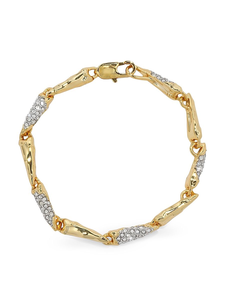 Women's Solanales Linked Spear 14K-Gold-Plated & Crystal Bracelet - Crystals