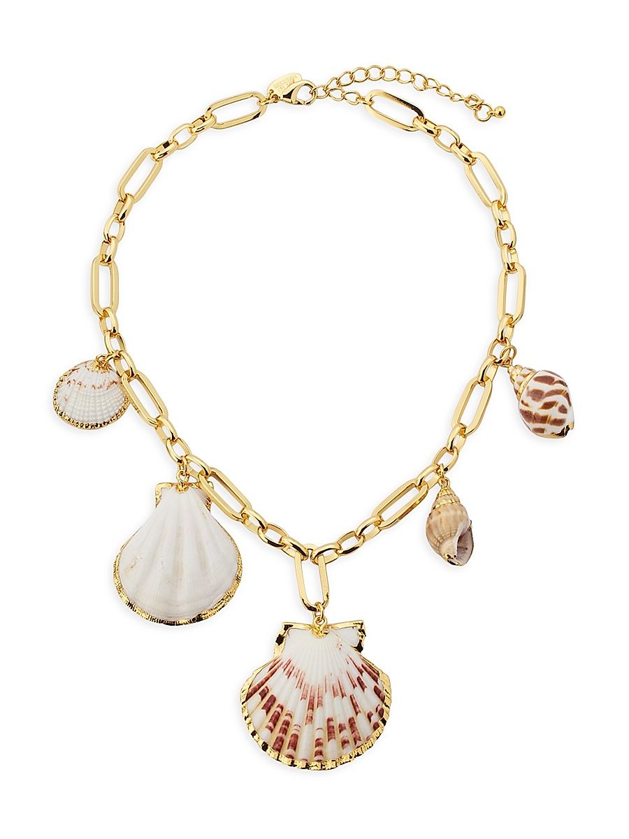 Women's Goldtone Multi-Shell Charm Necklace - Gold