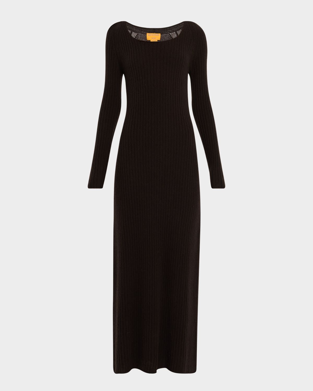 Wide Rib Cashmere Maxi Dress