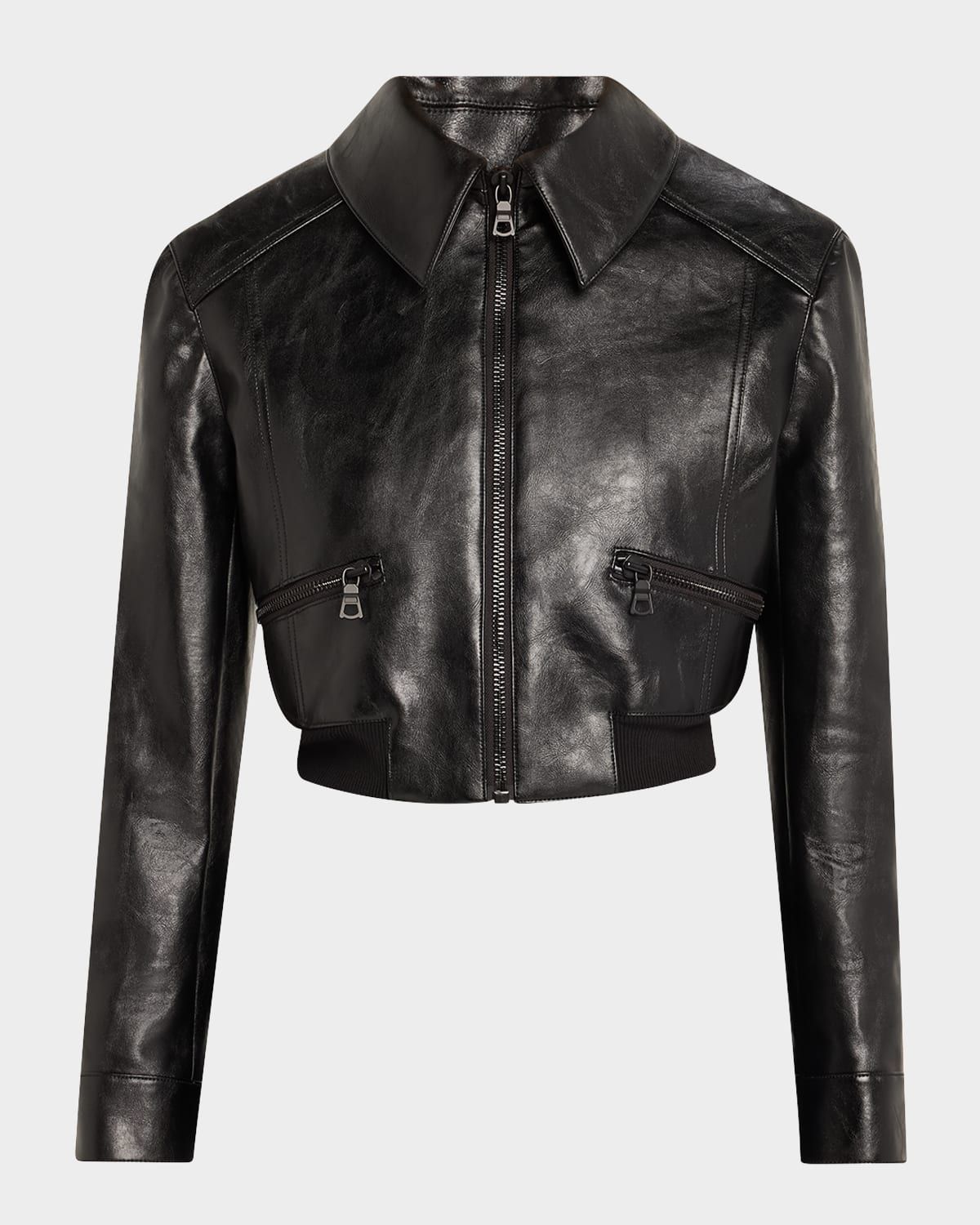 Hyde Cropped Vegan Leather Jacket