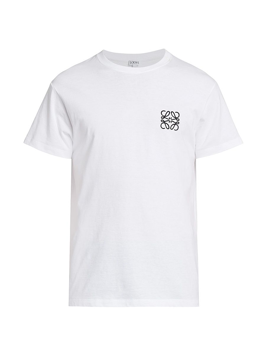 Men's Embroidered Anagram T-Shirt - White - Size XXXL