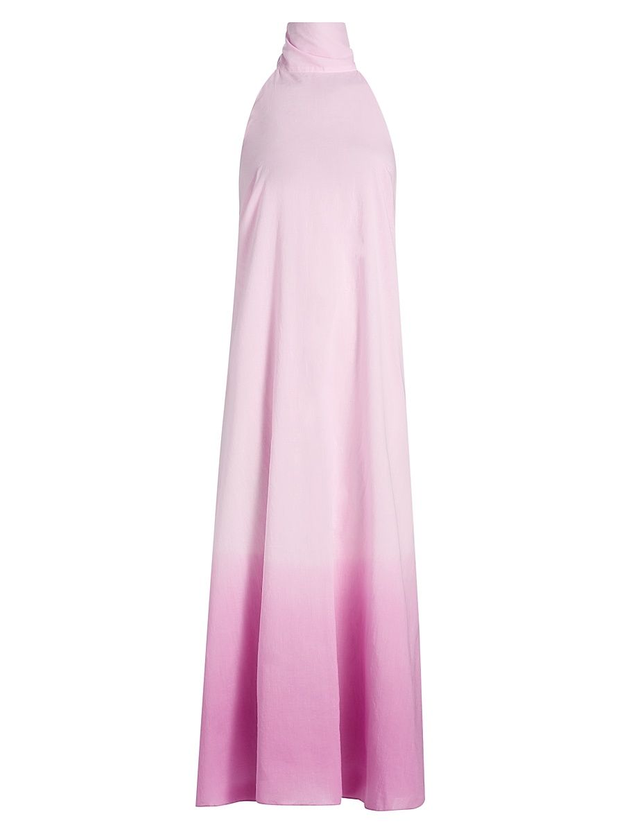 Women's Meera Dip-Dye Cotton Voile Midi-Dress - Bloom Dip Dye - Size Large