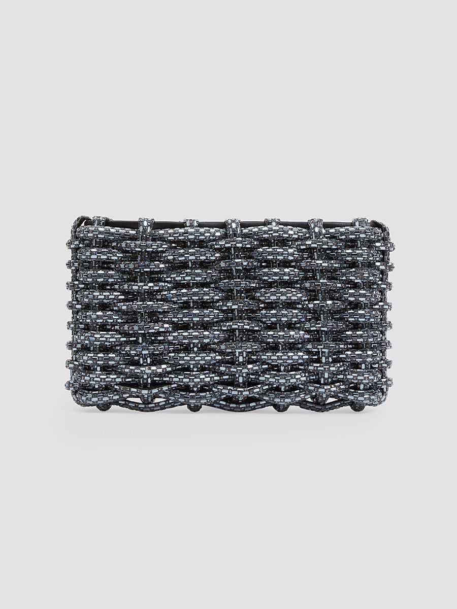 SIMKHAI Women's Morgan Metal Clutch - Black
