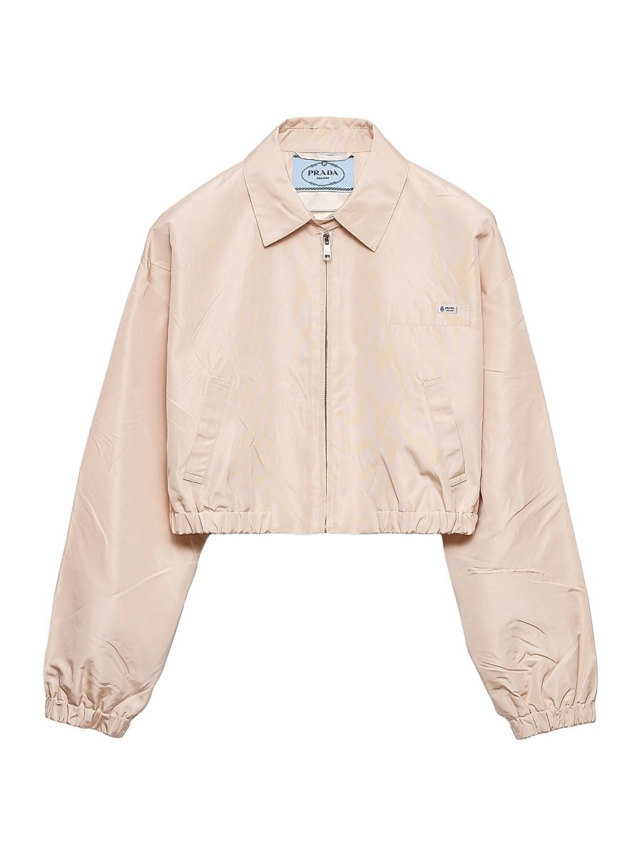 Women's Faille Blouson Jacket - Beige Khaki - Size 6