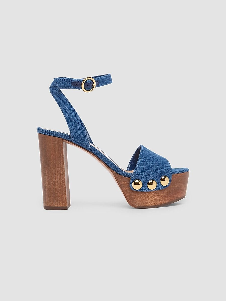 Gianvito Rossi Women's 70MM Studded Platform Sandals - Blue - Size 11.5
