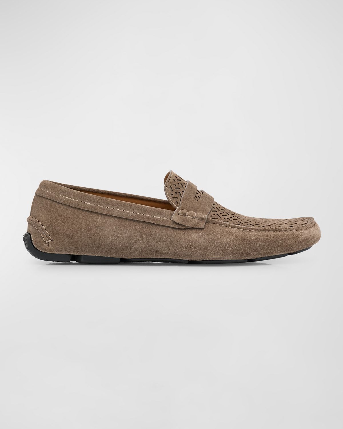 Men & apos;s Suede Perforated Driving Shoes