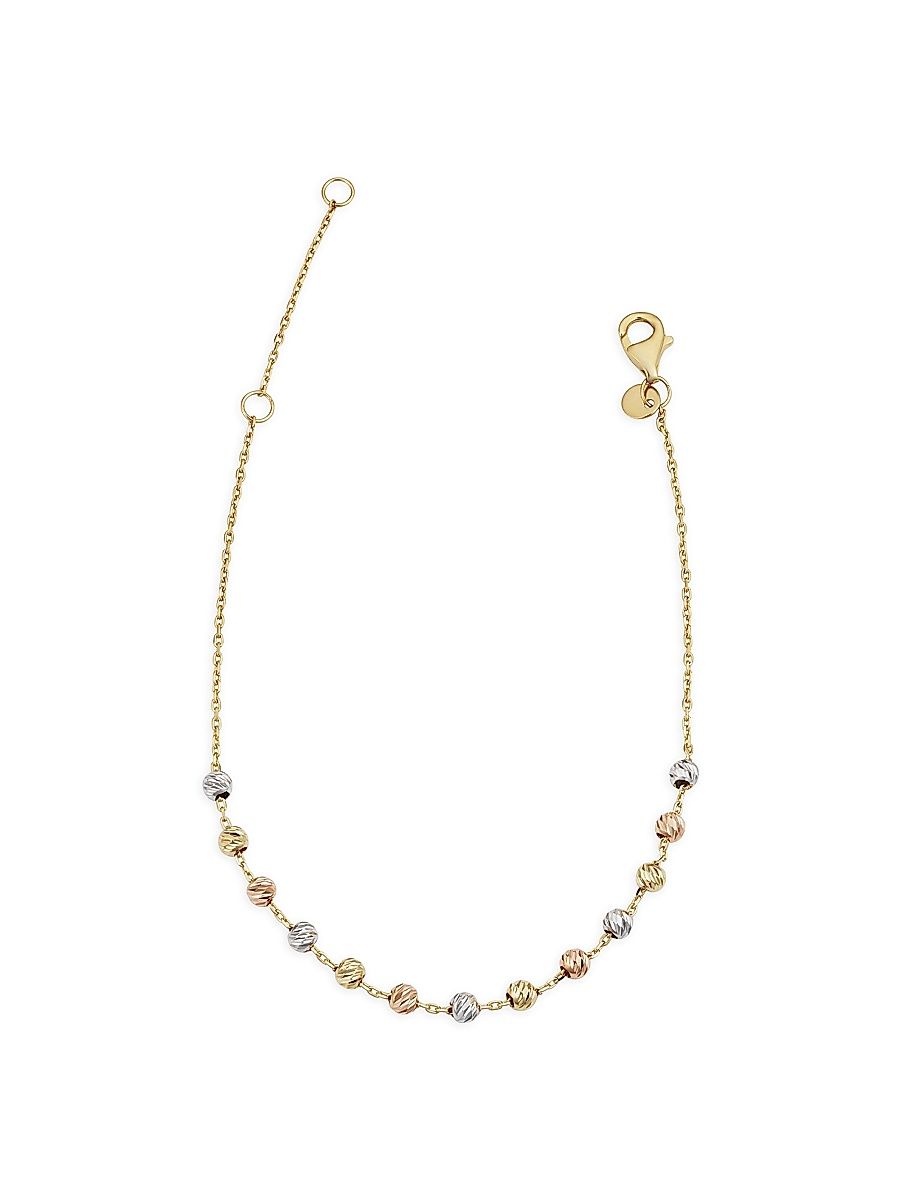 Women's 14K Yellow Gold Brilliant Ball Station Bracelet - Yellow Gold