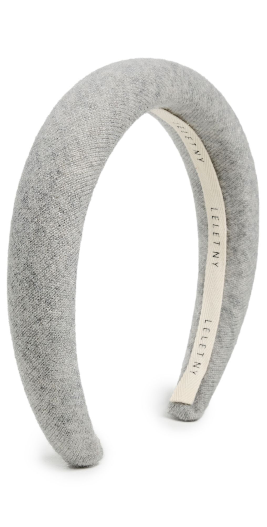LELET NY Simone Cashmere Padded Headband Heather Grey One Size