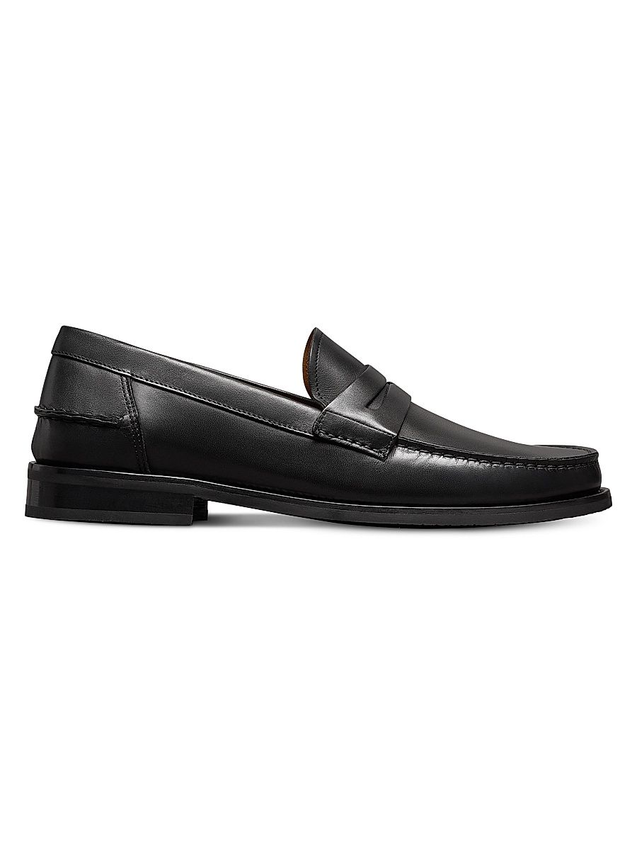 Men's Sorrento Leather Penny Loafers - Black - Size 7