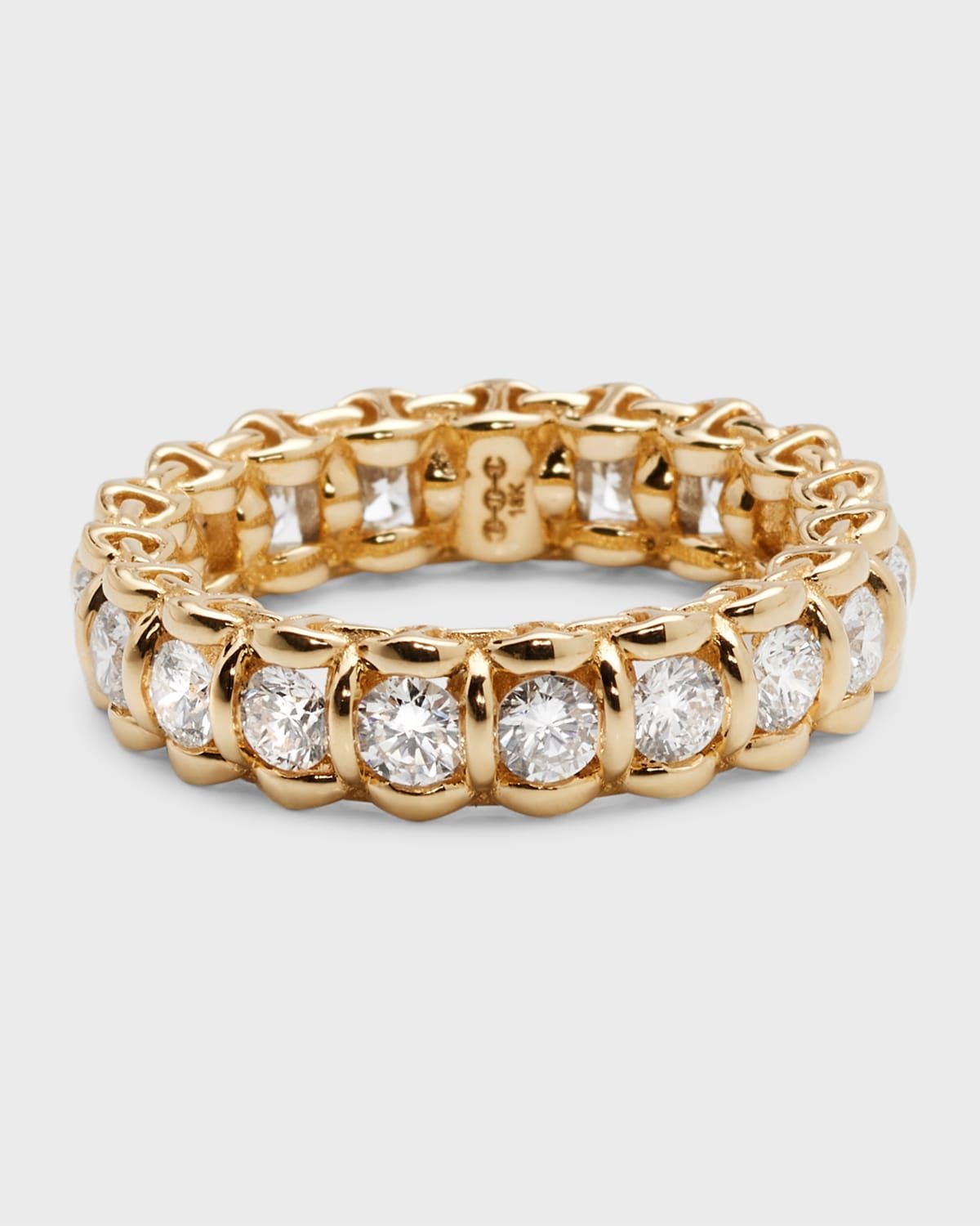 Infinite II 3mm Diamond Eternity Band in Yellow Gold