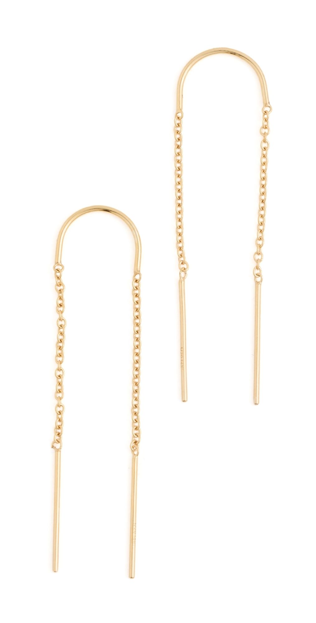 SHASHI Whisper Ear Threader II Earrings Gold One Size