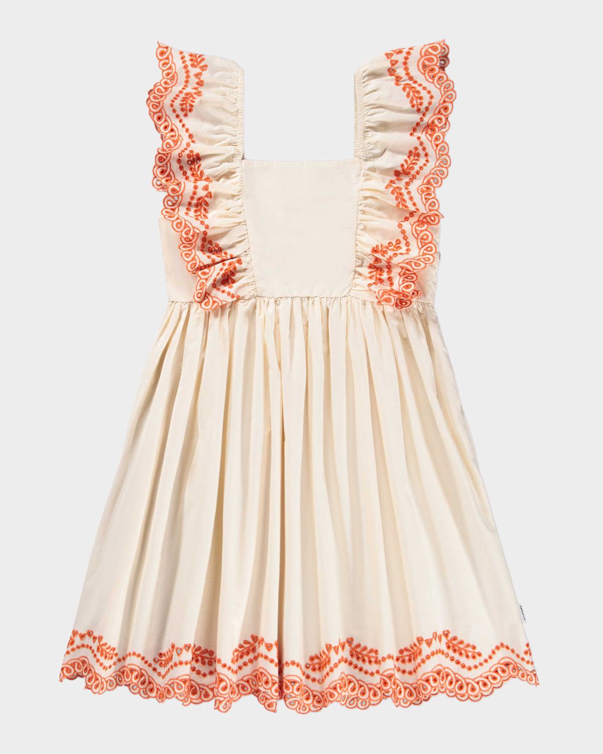 Girl & apos;s Clementine Flutter-Sleeve Broderie Anglaise Dress