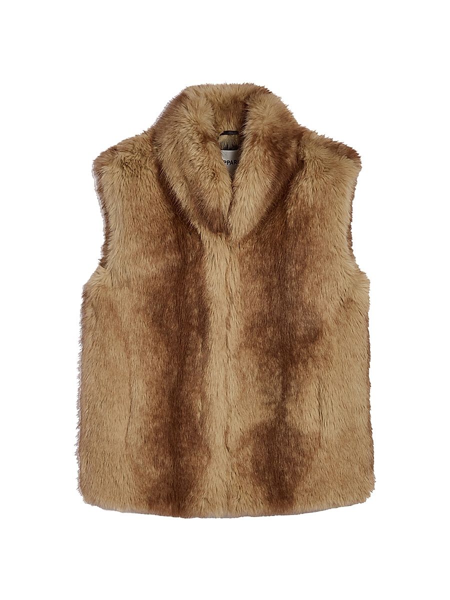 Women's Laila Faux Fur Vest - Blonde Mink - Size XL