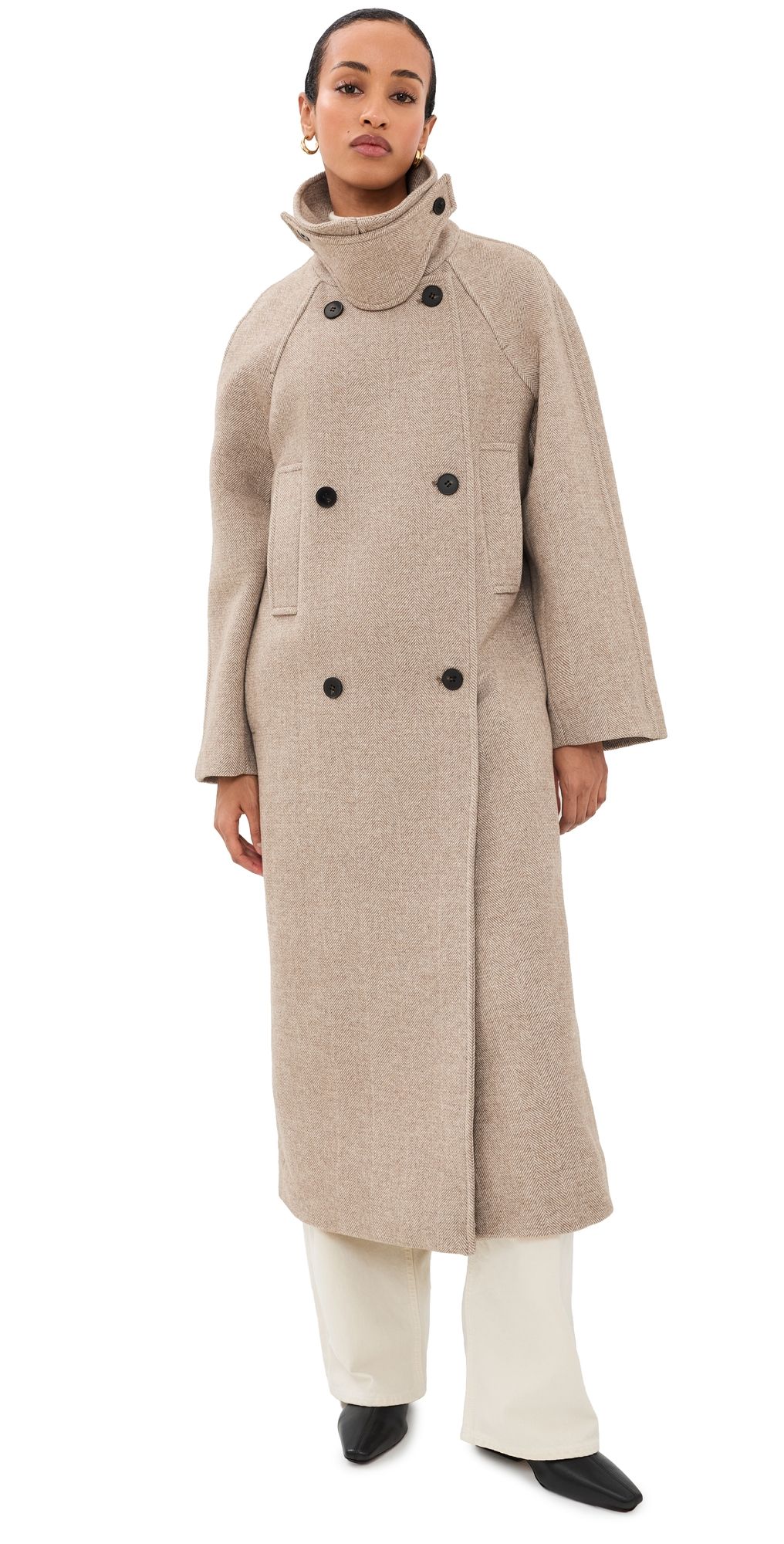 ALIGNE Henrietta Double Breasted Coat Oatmeal 16