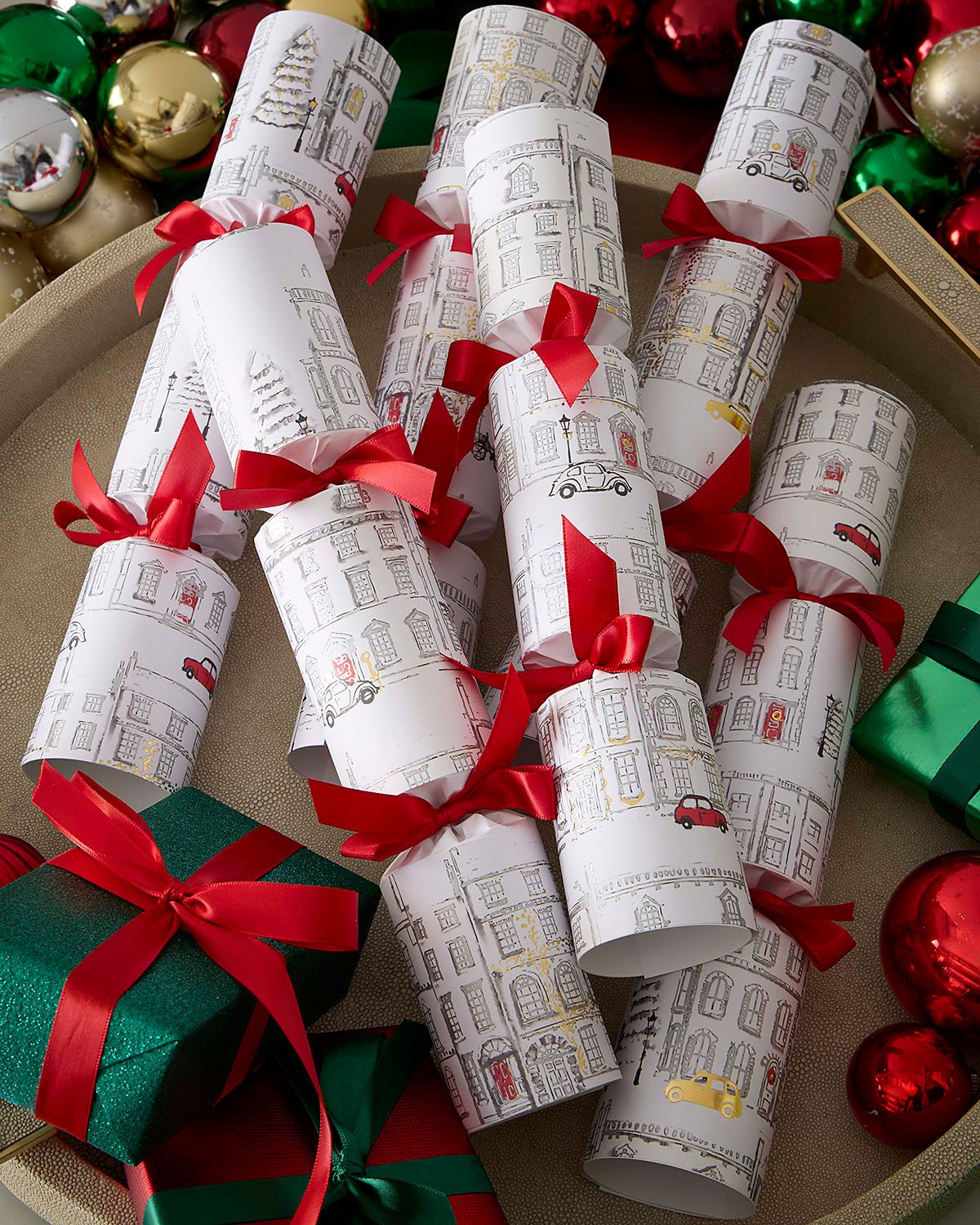 Uptown Christmas Crackers, Set of 6