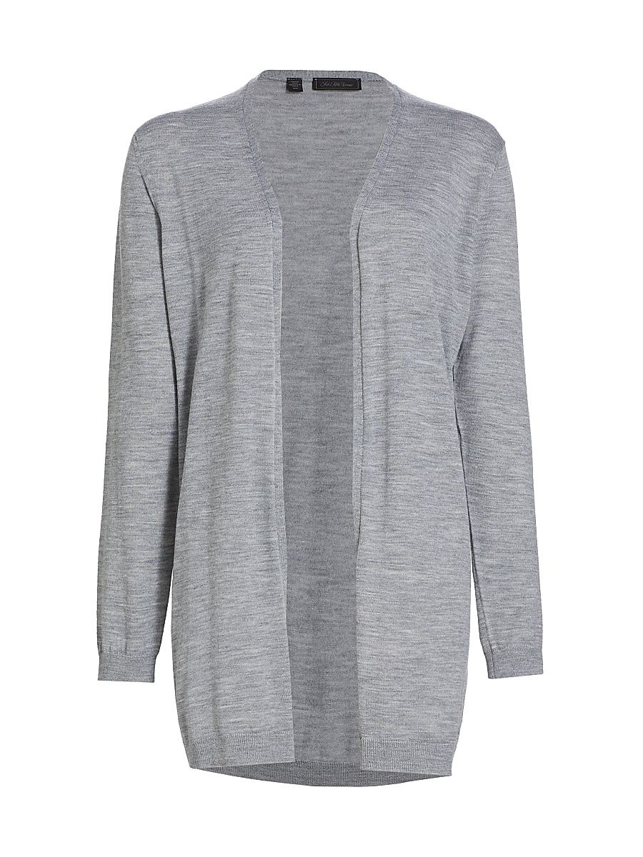 Women's Sand Merino Wool Cardigan - Grey - Size Medium