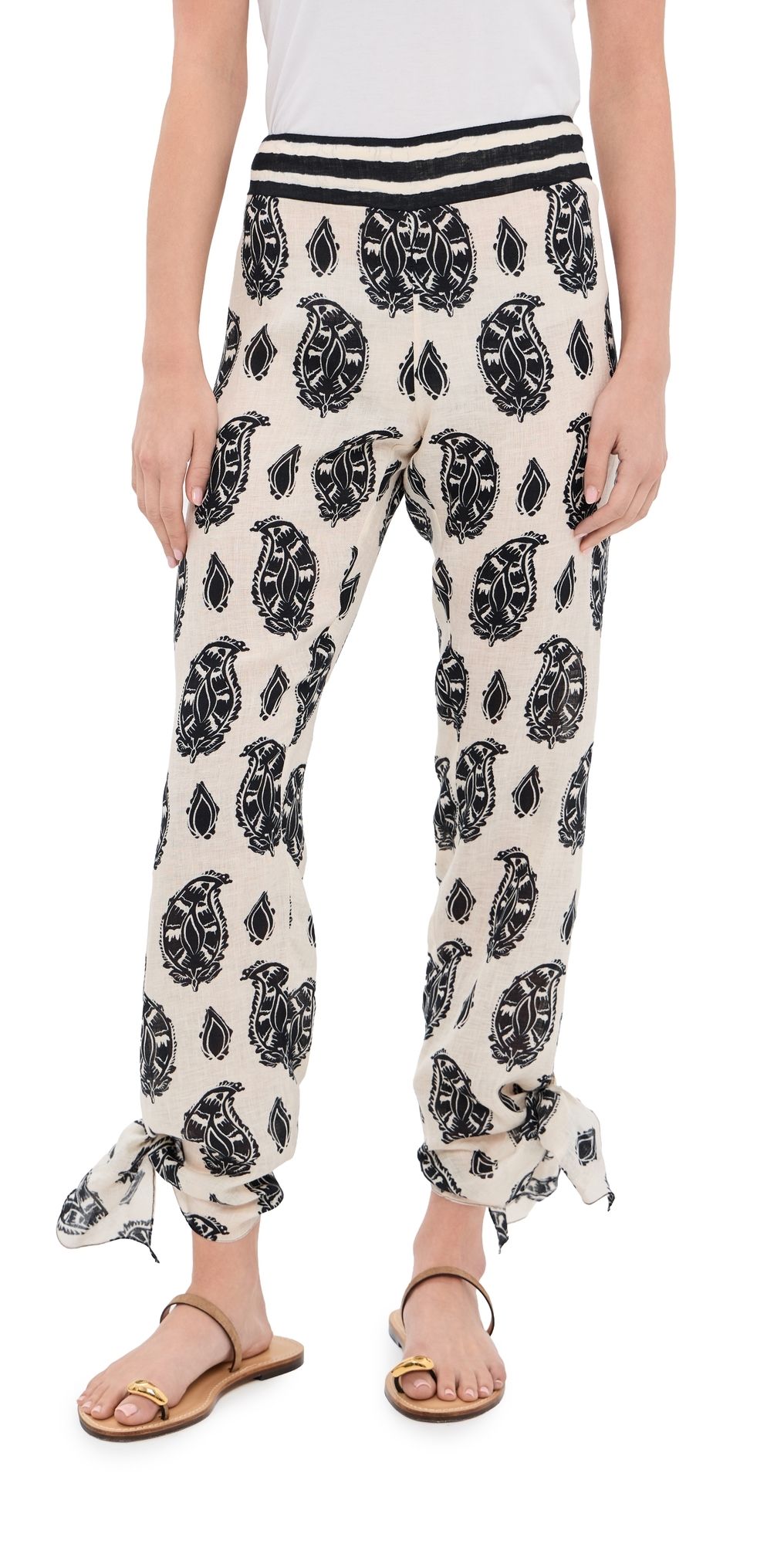 Johanna Ortiz Femininity Dramatic Pants ECRU / BLACK 2