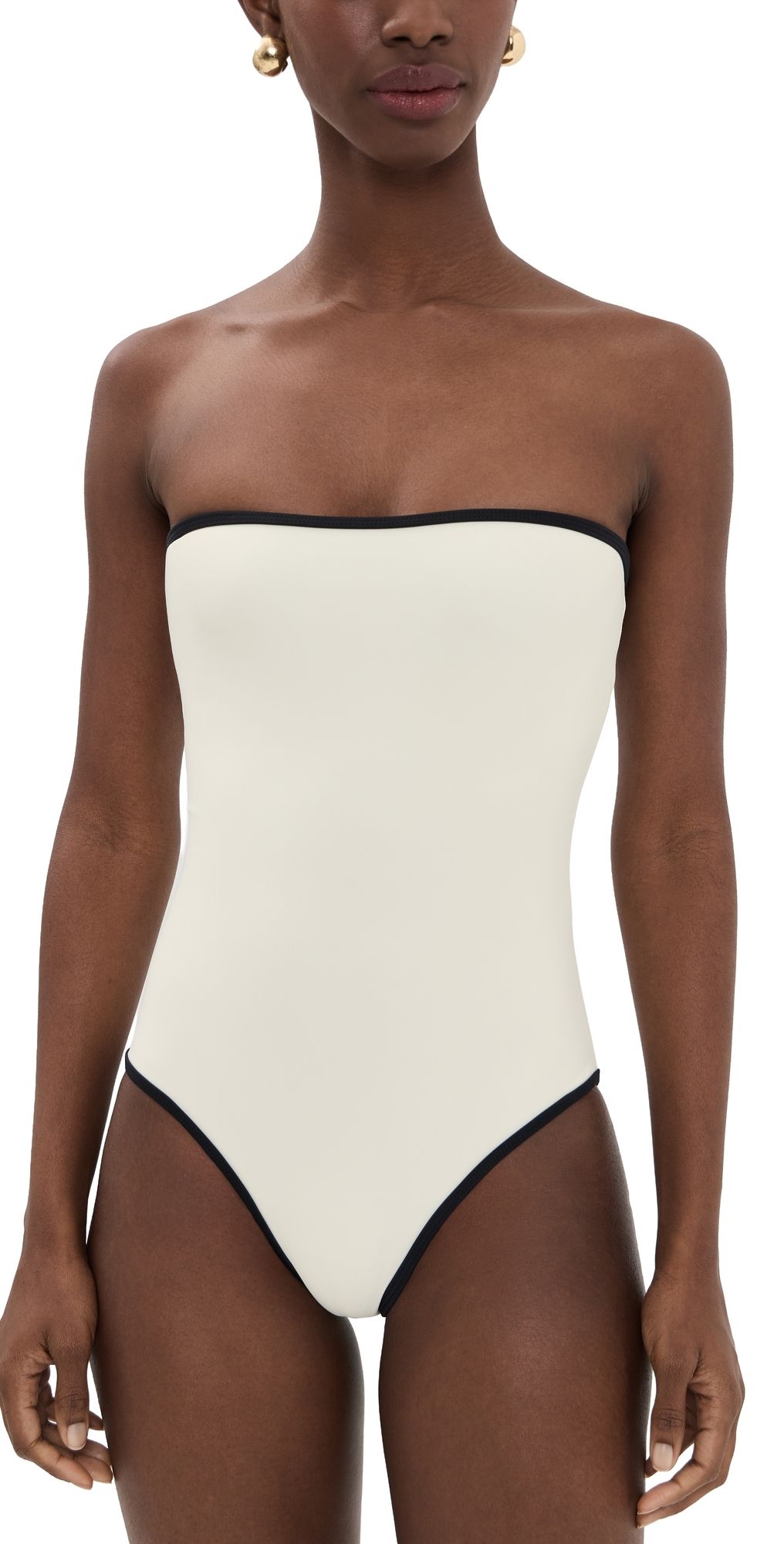 JADE Swim Sienna One Piece Ivory w/ Black M