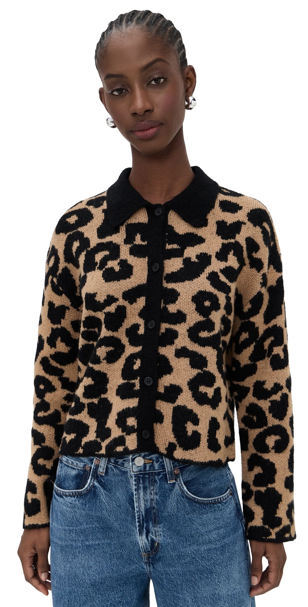 LE JEAN Wren Cardigan Leopard XL