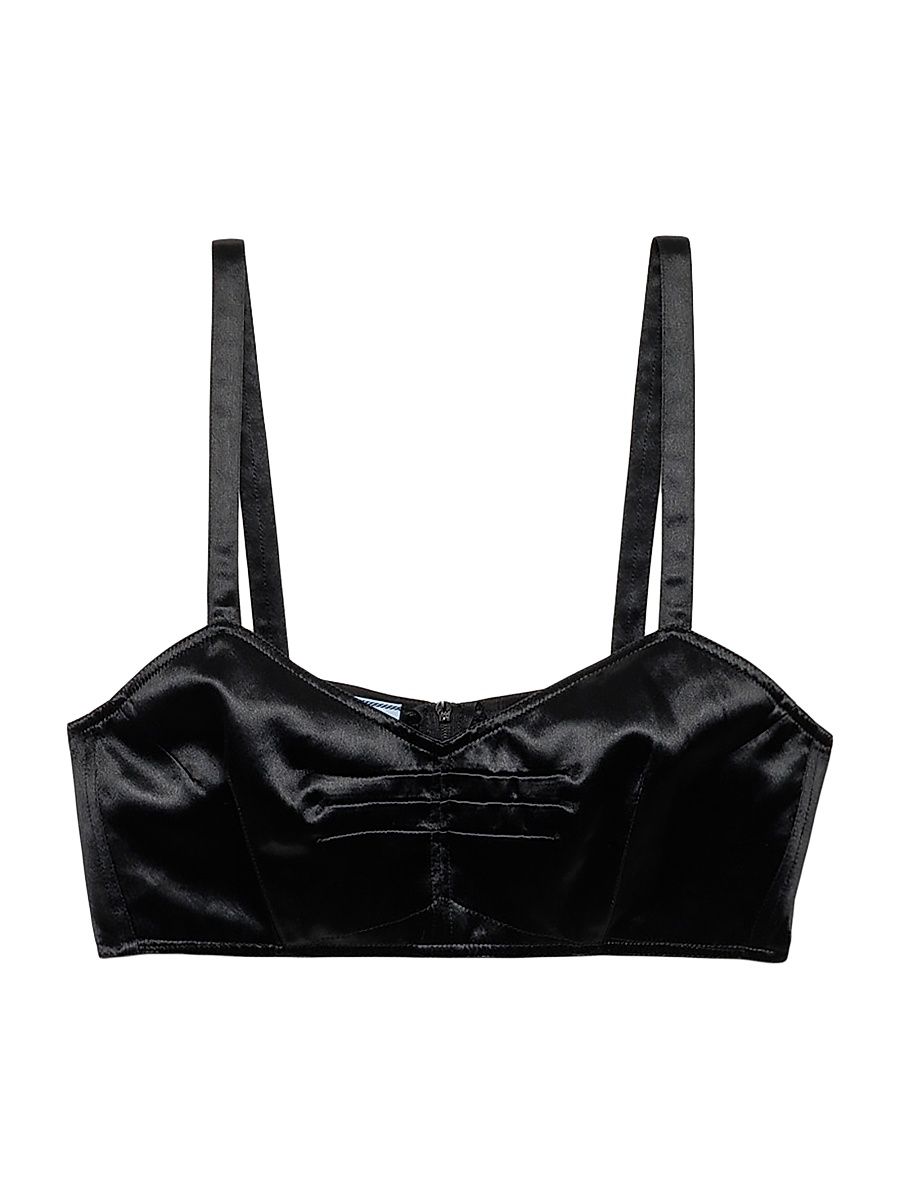 Women's Satin Bra Top - Black - Size 0