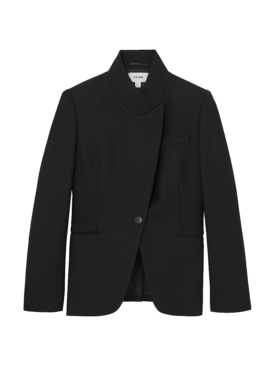 Women's Manon Wool-Blend Blazer - Black - Size 8