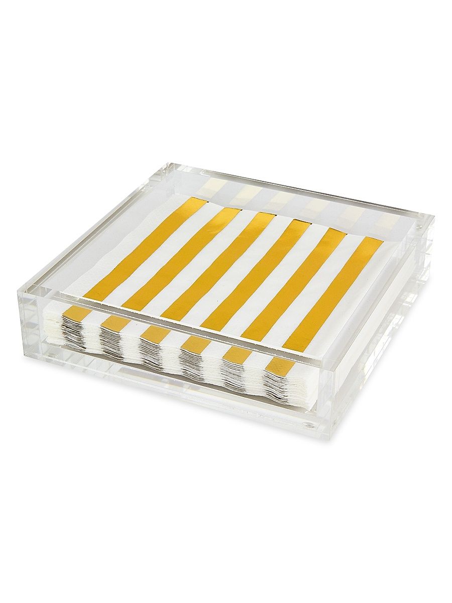Lucite Luncheon Napkin Tray - Clear