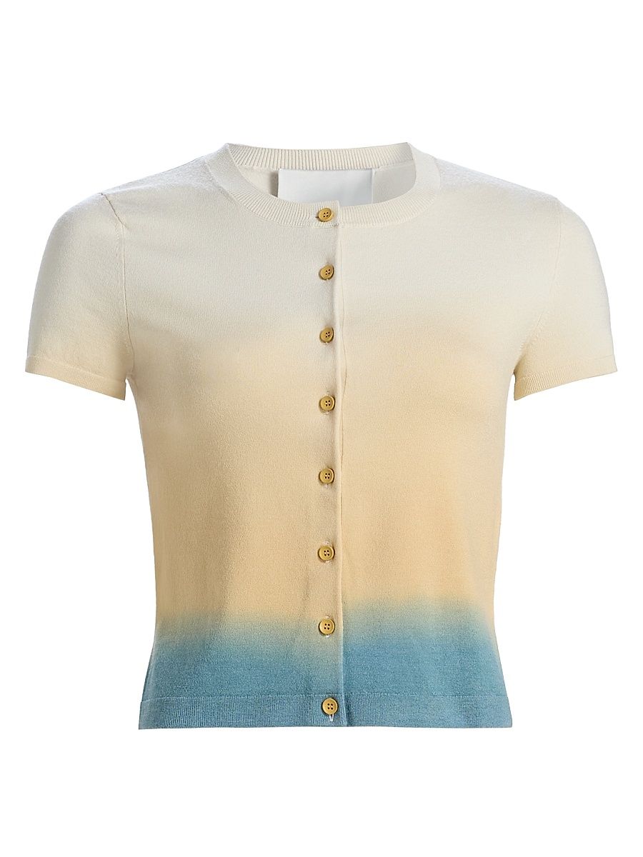 Women's Dip-Dye Short-Sleeve Cardigan - Storm Canyon Multi - Size Large