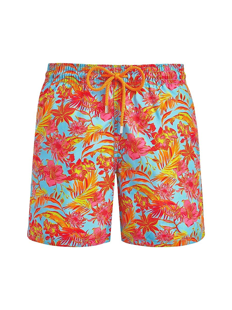 Men's Tahiti Flowers Swim Trunks - Santorini - Size Large