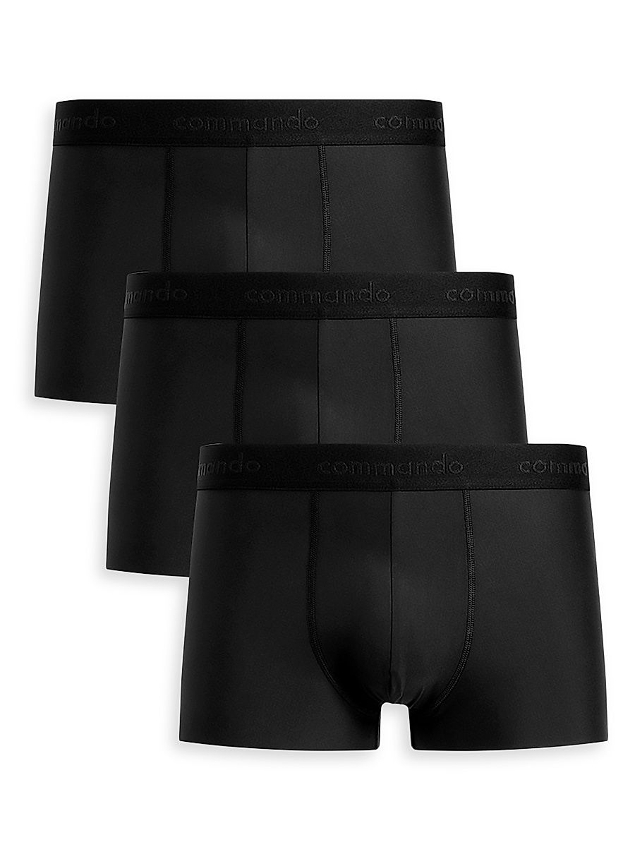 Men's Classic Microfiber Trunks 3-Pack - Black - Size XXL