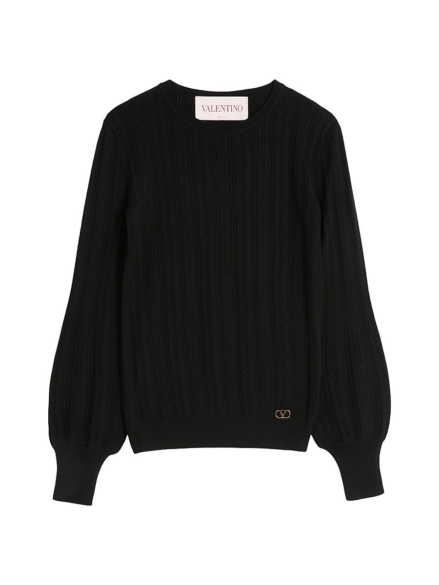 Women's Wool Sweater - Black - Size Large