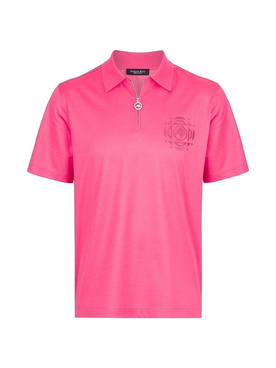 Men's Polo Sweater - Pink - Size 46