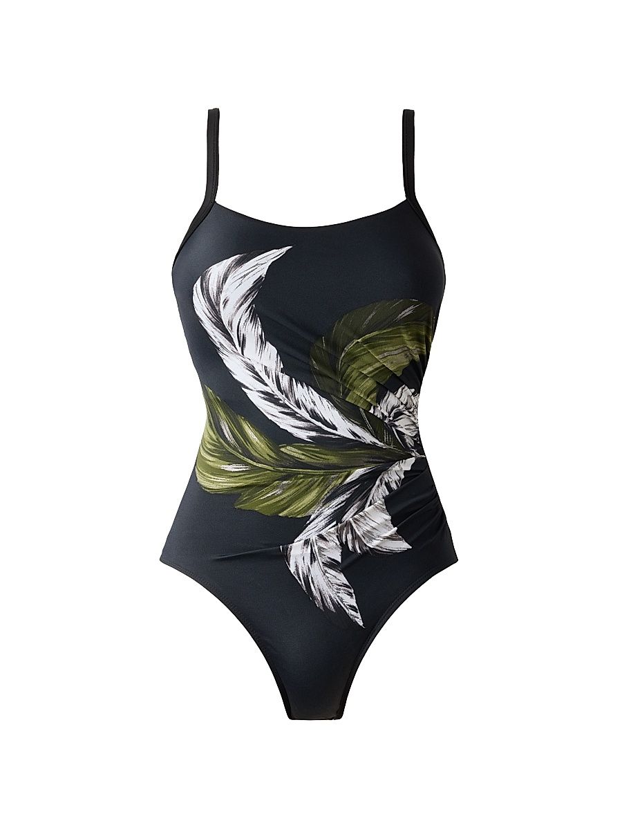 Women's Boca Grande Starr One-Piece Swimsuit - Black Multi - Size 6