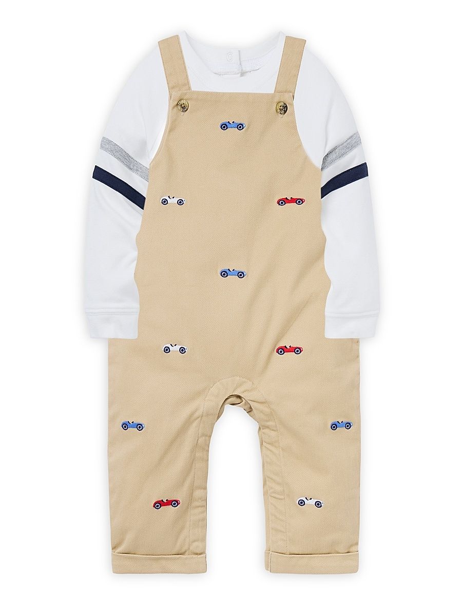 Baby Boy's Race Car Bodysuit & Overall Set - Size 18 Months