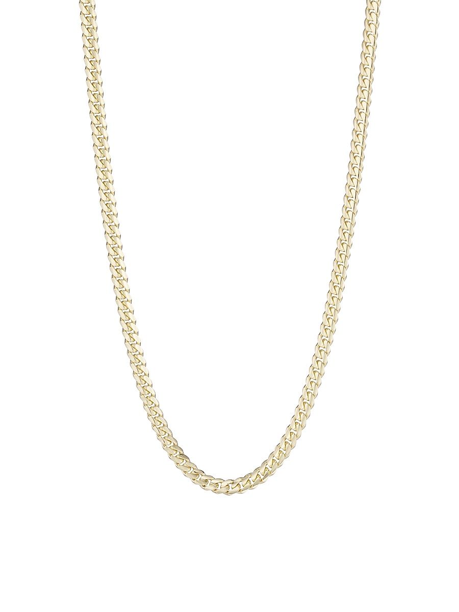 Solid 14K Gold Cuban Chain Necklace - Yellow Gold - Size 20