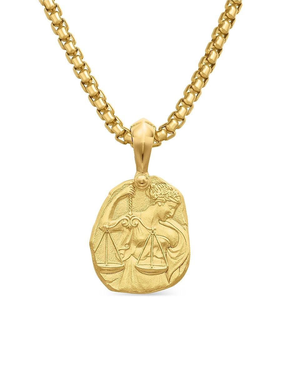 Men's Libra Amulet in 18K Yellow Gold, 27MM - Gold