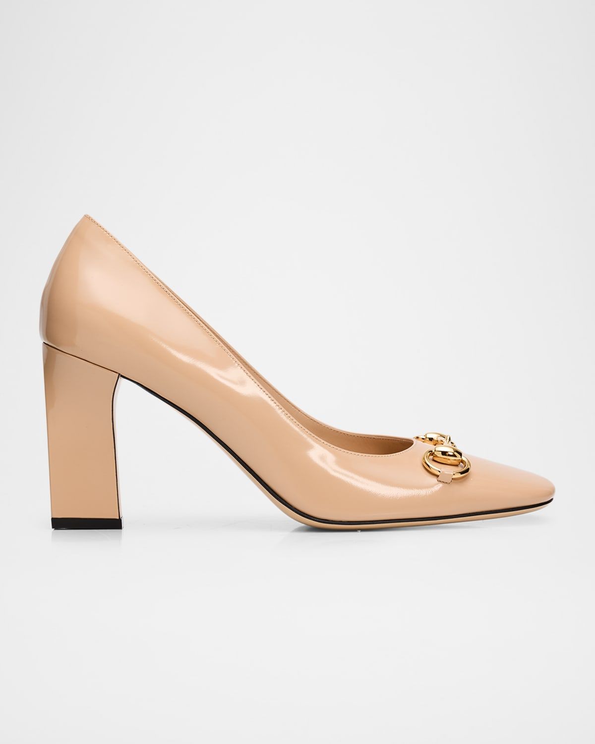 85mm Zhora Horsebit Leather Pumps