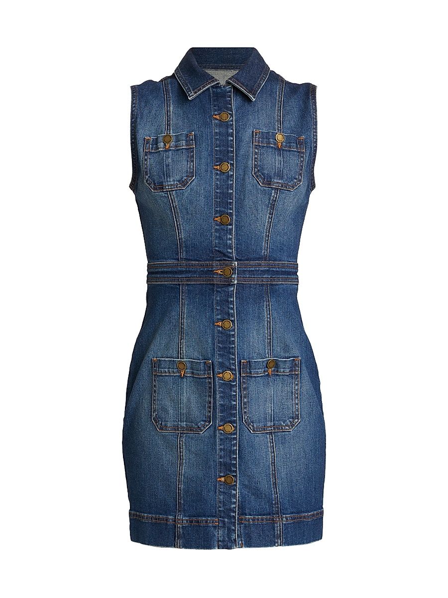 Women's Katalina Denim Minidress - Medium Wash - Size 30