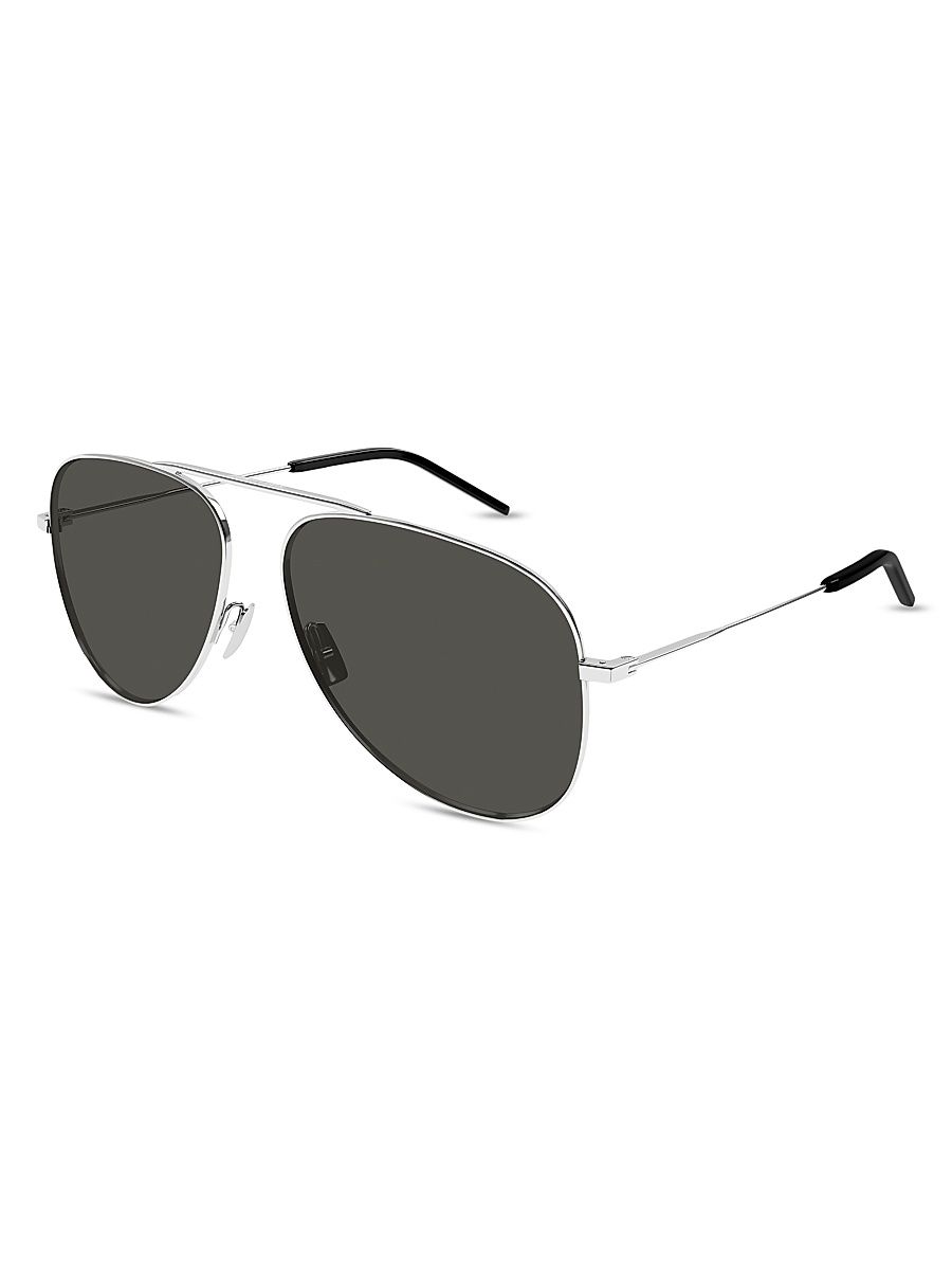 Women's 59MM Pilot Sunglasses - Black Silver Grey