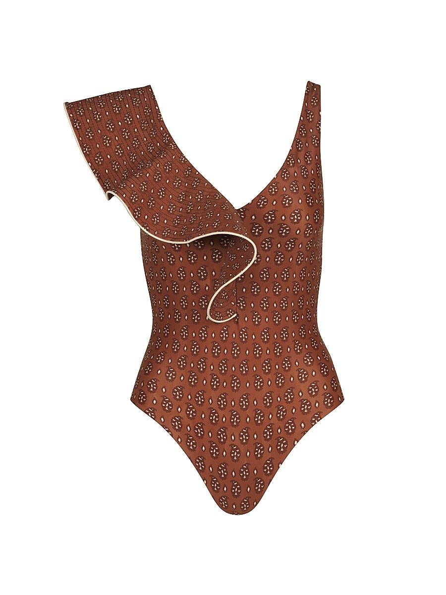 Women's Boleros One-Piece Swimsuit - Brown - Size Medium