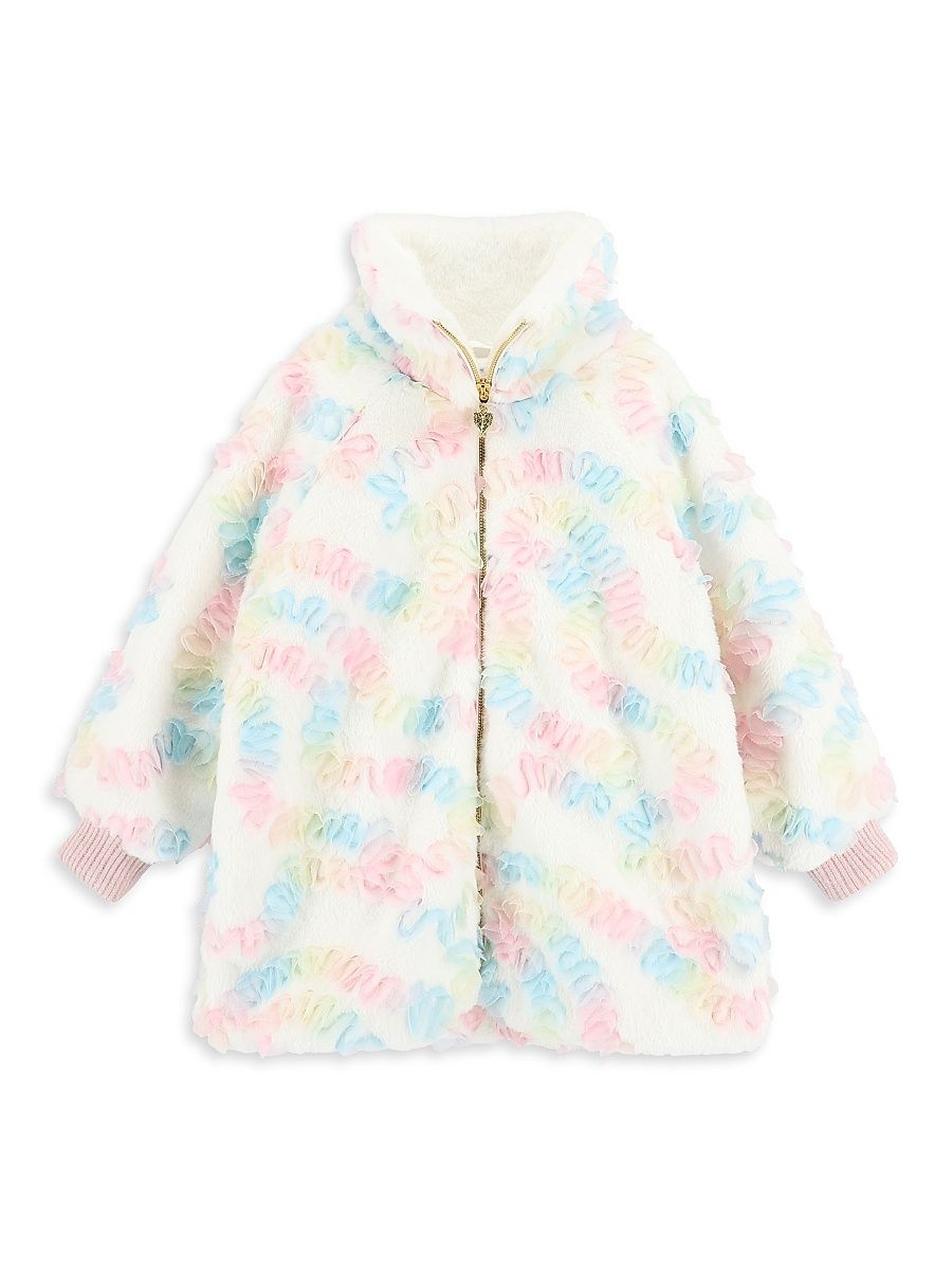 Baby Girl's, Little Girl's & Girl's Oscar Faux Fur Tulle-Trim Jacket - Snowdrop - Size 10