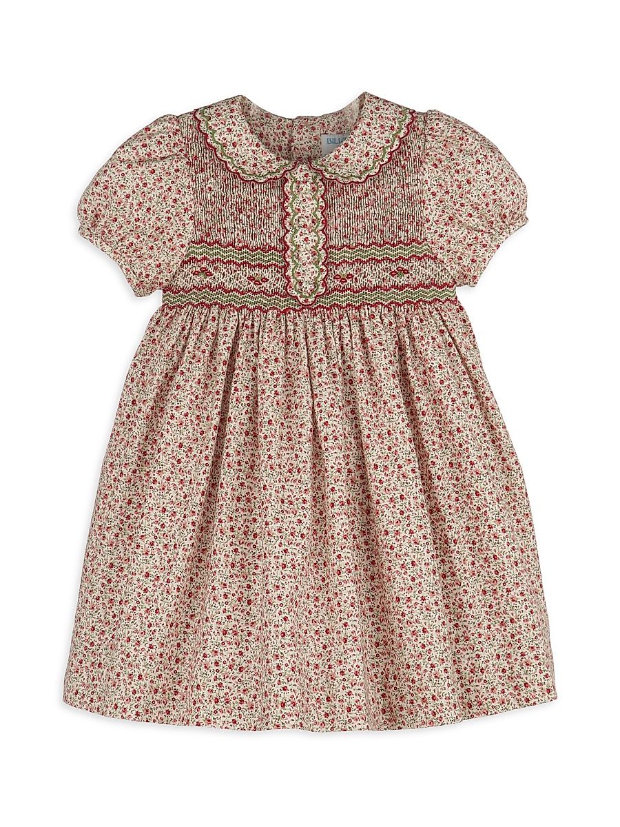 Little Girl's Floral Cotton Short-Sleeve Dress - Red - Size 6