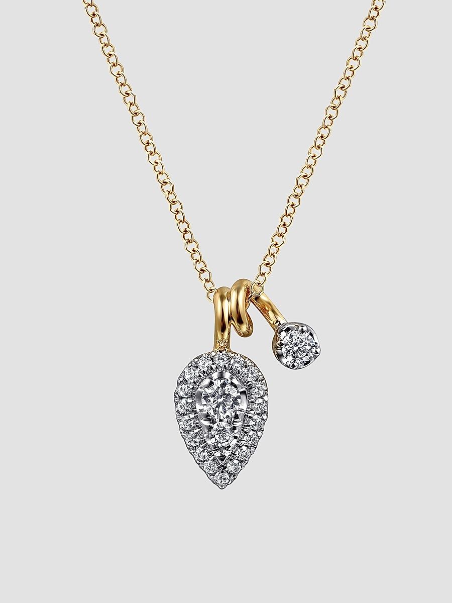 Gabriel & Co Women's Bujukan 14K Gold & 0.30 TCW Diamond Pendant Necklace - Yellow Gold