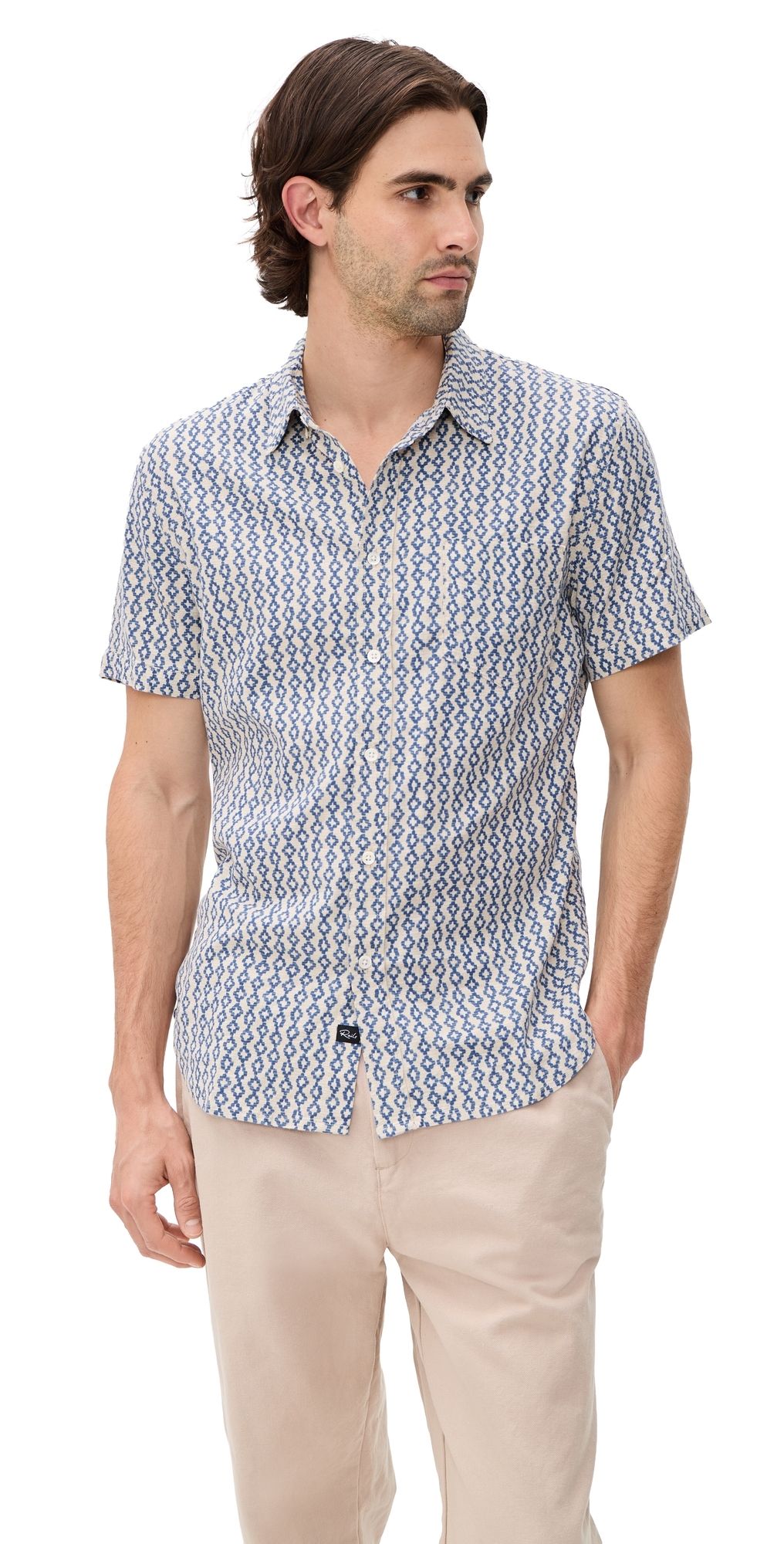 RAILS Carson Button Down Shirt Wavy Batik Coast S