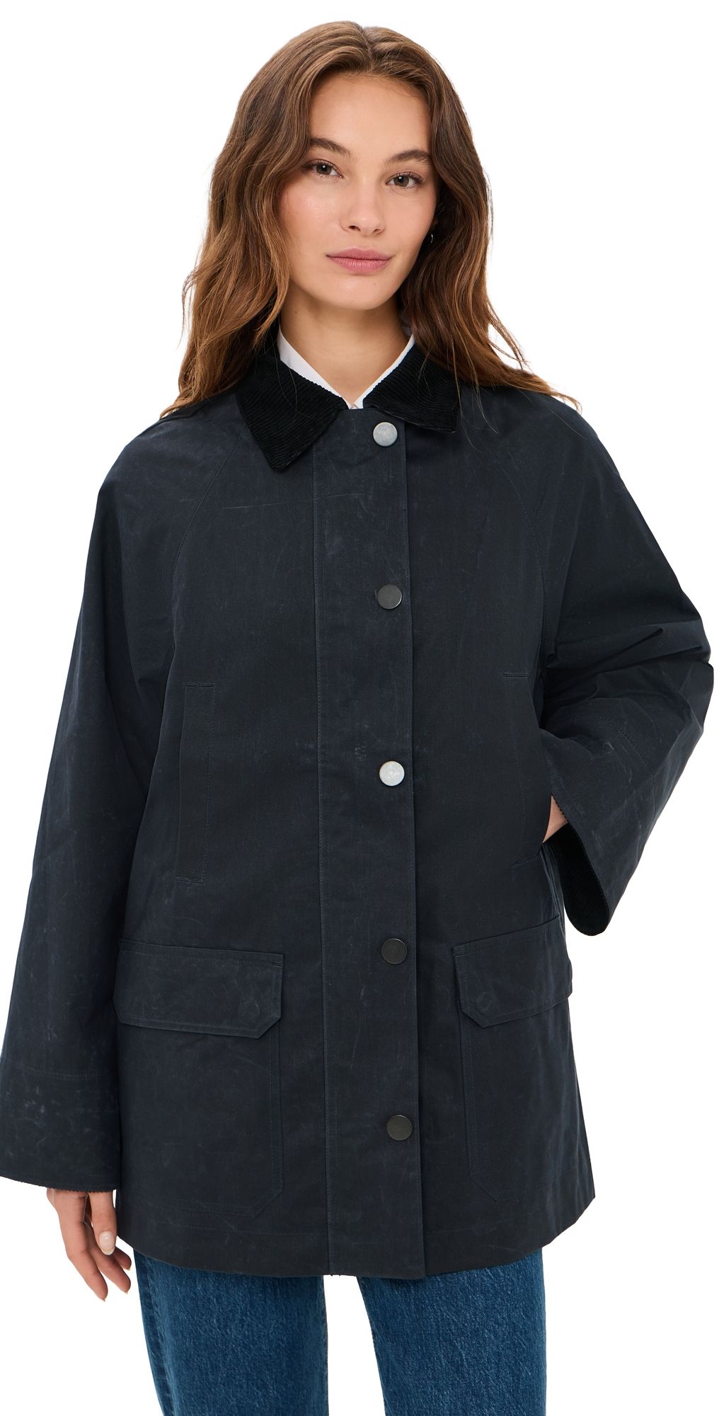Alex Mill Chiltern Street Jacket In Waxed Cotton NAVY L