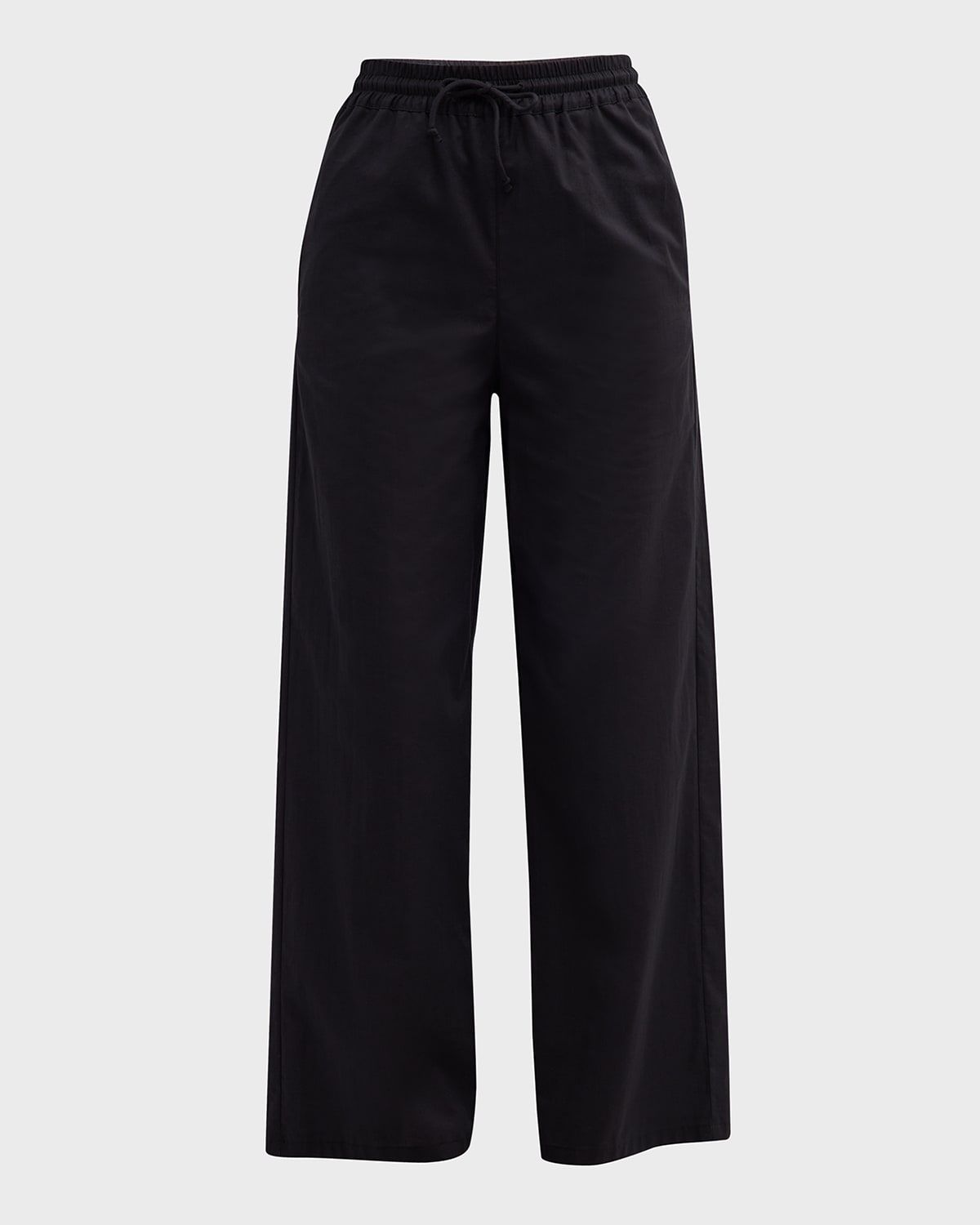Cropped High-Rise Cotton Modal Trousers