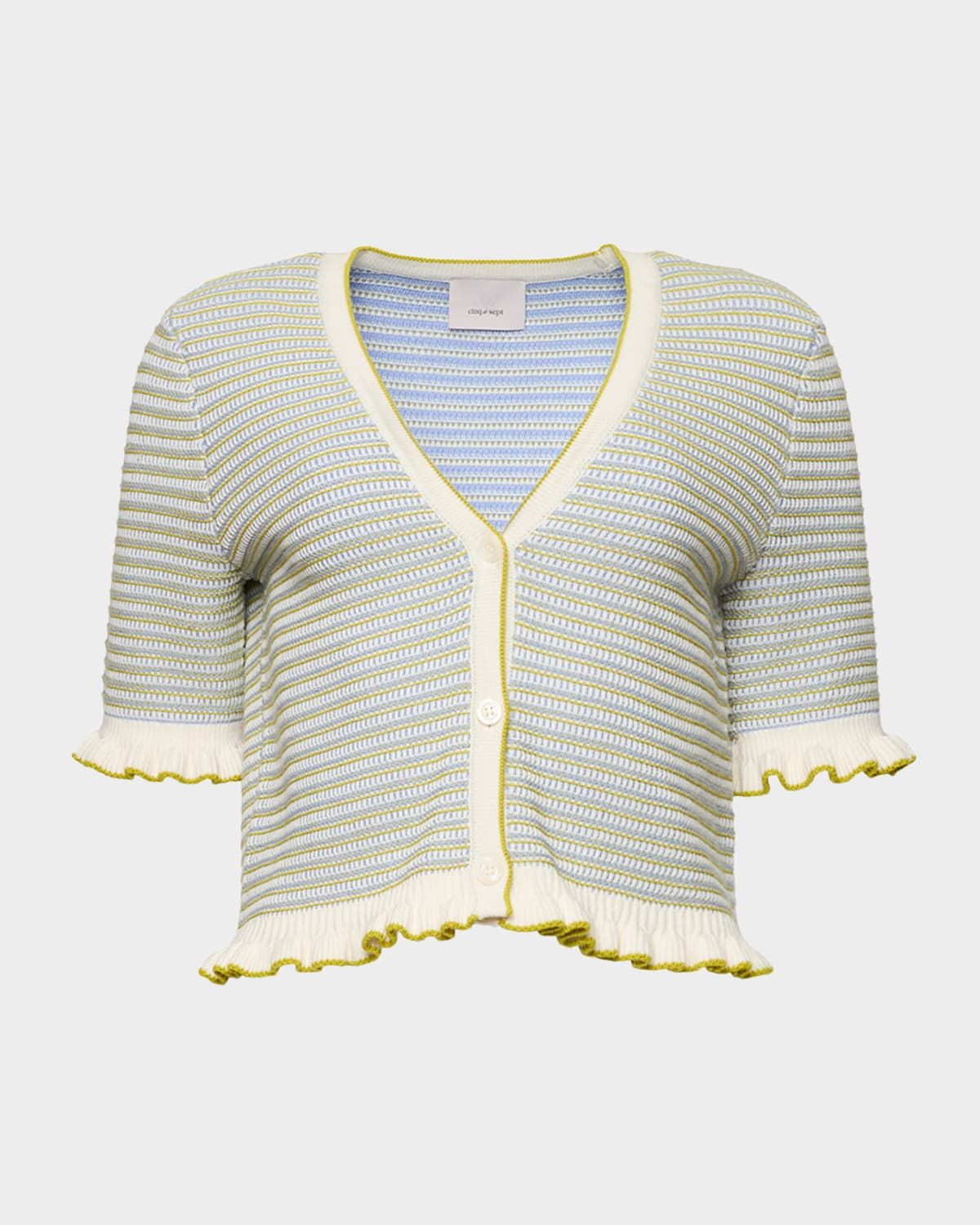 Clem Stripe Cropped Cardigan