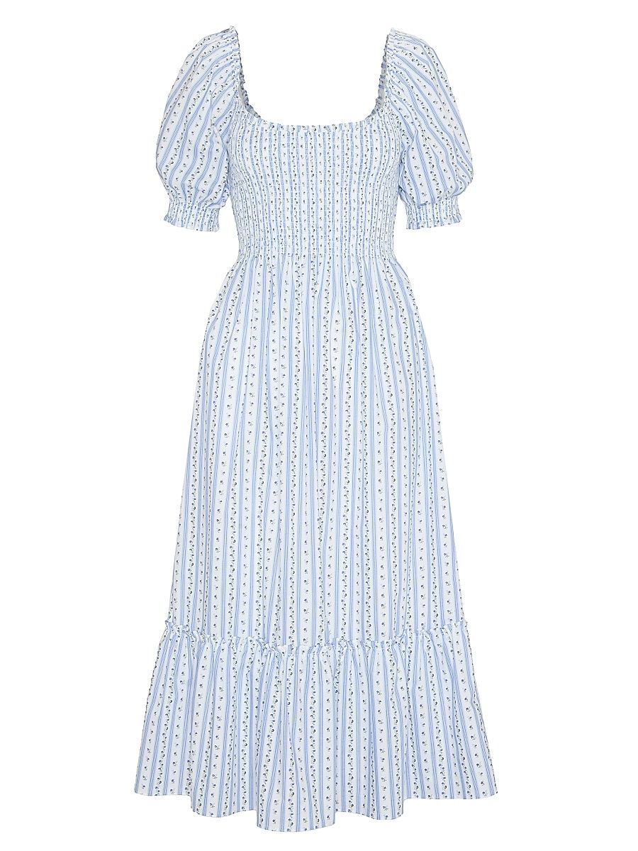 Women's The Louisa Nap Dress - Blue Petal Stripe - Size XXXL