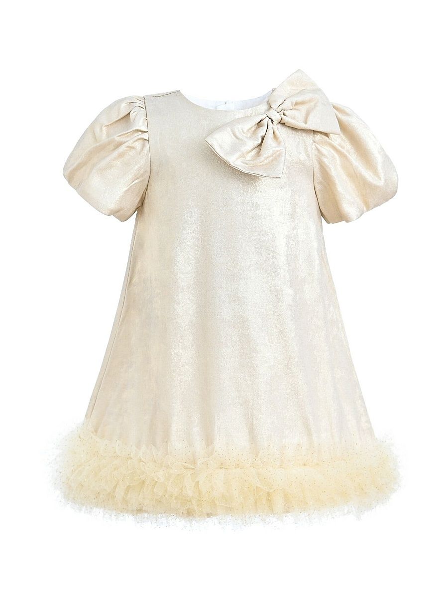 Baby & Little Girl's & Girl's Teacup Frill Dress - Gold - Size 4