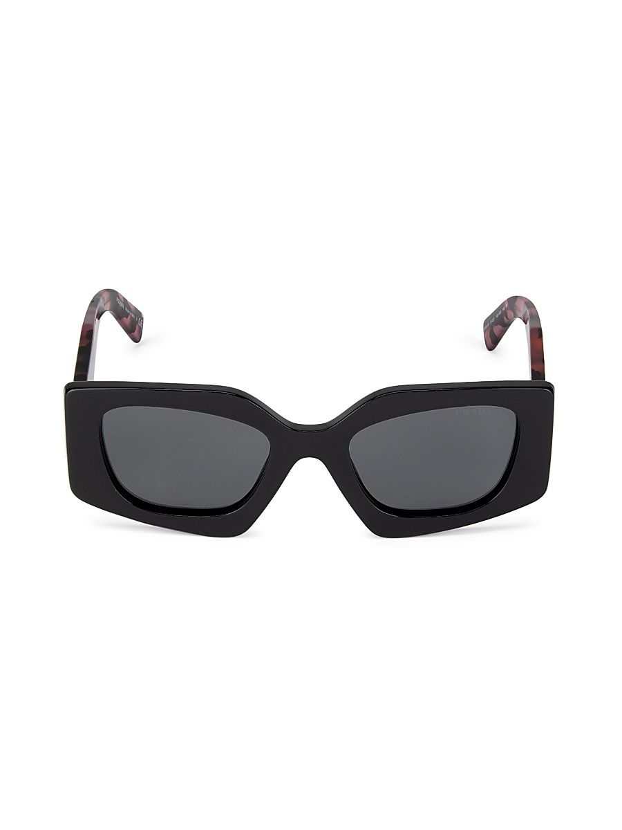 Women's 51MM Geometric Sunglasses - Black
